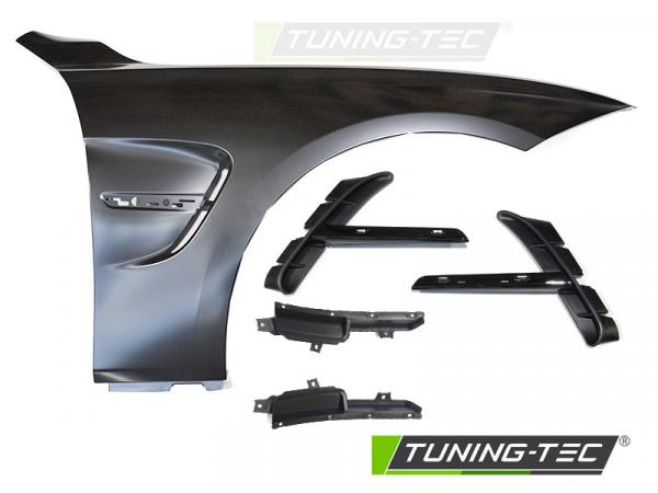 Upgrade Sport Design Kotflügel Vorn (links+rechts) für BMW 4er F32 / F33 /F36 13-19 mit Lufteinlässen Hochglanz schwarz