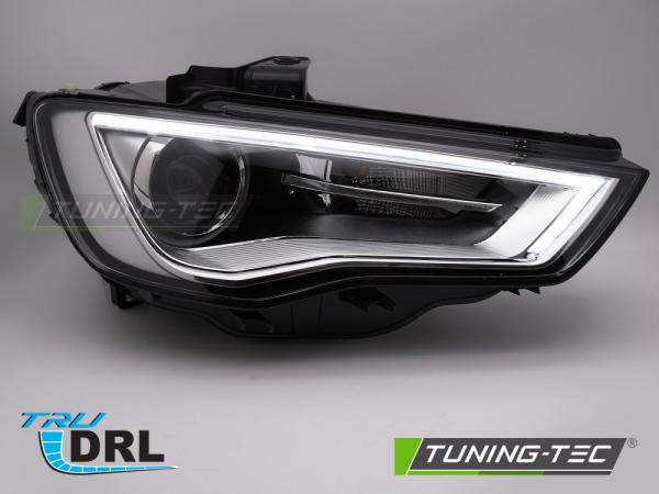 Xenon UPGRADE LED Tagfahrlicht Scheinwerfer Set für Audi A3 8V 12-16 schwarz/chrom (für werks. Halogen-Scheinwerfer)