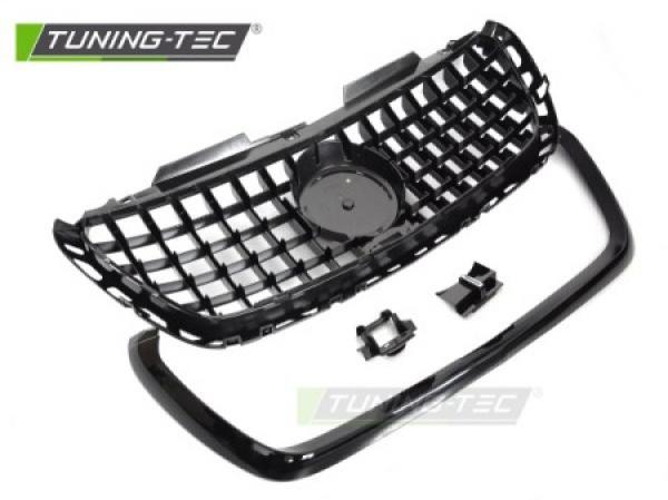 Paket - EXCLUSIVE VOLL LED Tagfahrlicht Scheinwerfer Set passend für Mercedes Benz Sprinter W907/W910 18+ schwarz/chrom +Upgrade Sportgrill / Kühlergrill passend für Mercedes-Benz Sprinter W907 /910 18-23 Hochglanz schwarz/chrom