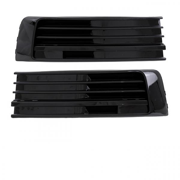 Bundle - Voll LED Tagfahrlicht Scheinwerfer mit dynamischen LED-Blinker - Black Edition + Paket-Upgrade Design Kühlergrill + Set Gitter Grill Einsatz Stoßstange vorne unten Hochglanz Schwarz  passend für VW T6 15-19