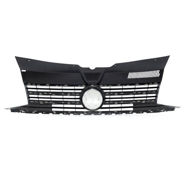 Bundle - Voll LED "Specialized" Tagfahrlicht Scheinwerfer mit LED-Blinker - Black Edition + Paket-Upgrade Design Kühlergrill + Hochglanz Schwarz + Set Gitter Grill Einsatz Stoßstange vorne unten Hochglanz Schwarz  passend für VW T6 15-19