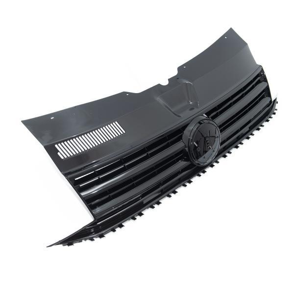 Bundle - Voll LED "Specialized" Tagfahrlicht Scheinwerfer mit LED-Blinker - Black Edition + Paket-Upgrade Design Kühlergrill + Hochglanz Schwarz passend für VW T6 15-19