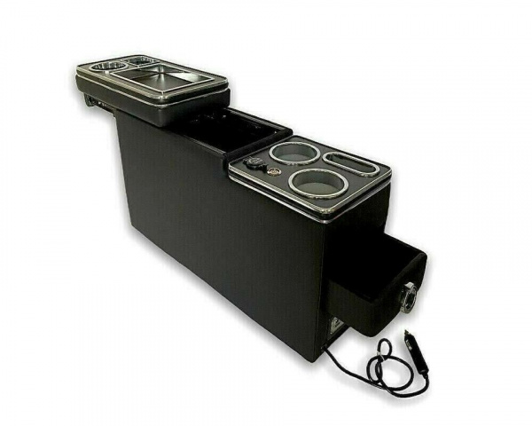 Upgrade Staufach Mittelkonsole Ablage für VW T6 16-19 mit LED Beleuchtung und USB