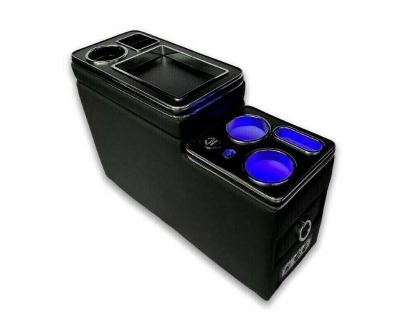 Upgrade Staufach Mittelkonsole Ablage für VW T6 16-19 mit LED Beleuchtung und USB