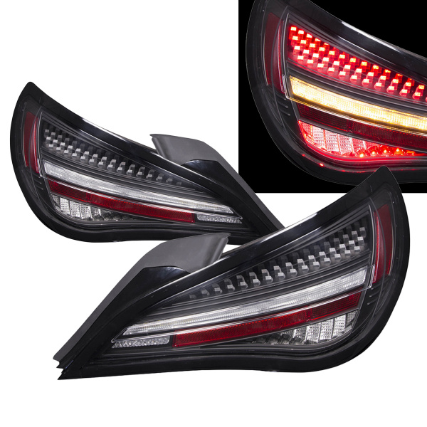Voll LED Upgrade Design Rückleuchten Set für Mercedes Benz CLA C117 / X117 13-16 schwarz/klar dynamisch