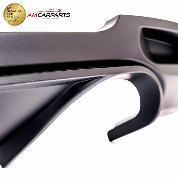 Upgrade Sport Design Heck Diffusor passend für BMW 3er E90 / E91 Limousine / Touring 05-11 Matt schwarz