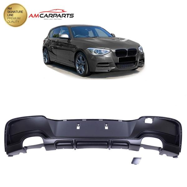 Upgrade Sport Design Heck Diffusor passend für BMW 1er F20 / F21 Vor-Facelift 11-15 Matt schwarz