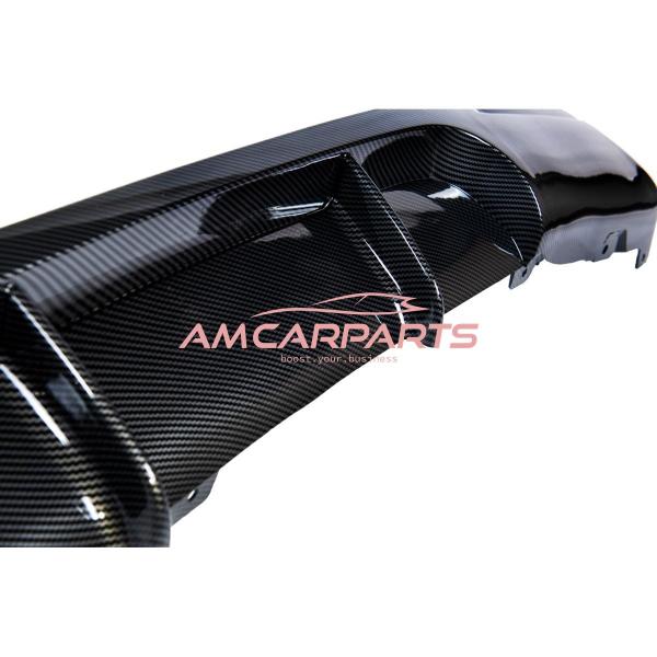 Upgrade Sport Design Heck Diffusor passend für BMW 3er E90 / E91 Limousine / Touring 04-11 Carbon-Optik
