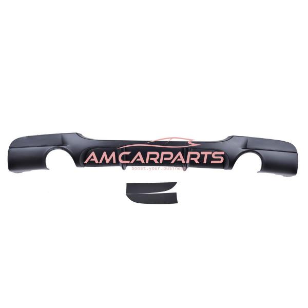 Upgrade Sport Design Heck Diffusor passend für BMW 3er E90 / E91 Limousine / Touring 05-11 Matt schwarz
