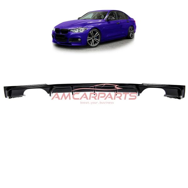 Upgrade Sport Design Heck Diffusor passend für BMW 3er F30 / F31 Limousine / Touring 11-18 Hochglanz schwarz