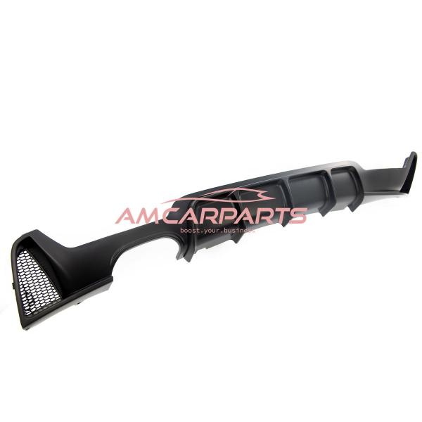 Upgrade Sport Design Heck Diffusor passend für BMW 4er F32 / F33 / F36 Coupe / Cabrio 13-20 Matt schwarz