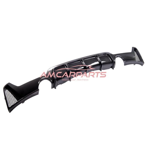Upgrade Sport Design Heck Diffusor passend für BMW 4er F32 / F33 / F36 Coupe / Cabrio 13+ Carbon-Optik