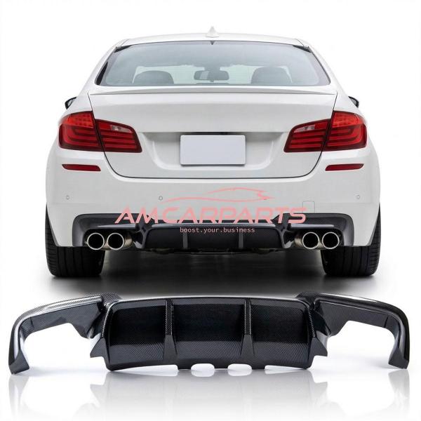 Upgrade Sport Design Heck Diffusor passend für BMW 5er F10 / F11 Limousine / Touring 09-16 Carbon-Optik