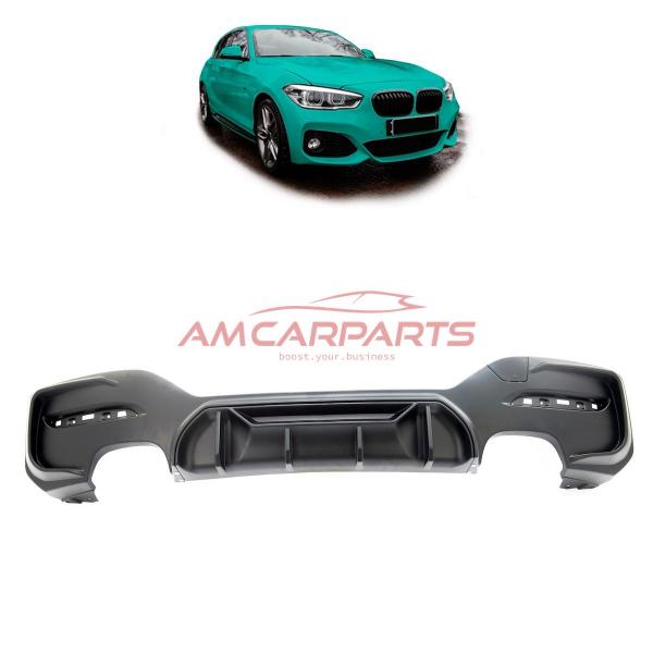 Upgrade Sport Design Heck Diffusor passend für BMW 1er F20 / F21 Facelift 15-19 Matt schwarz