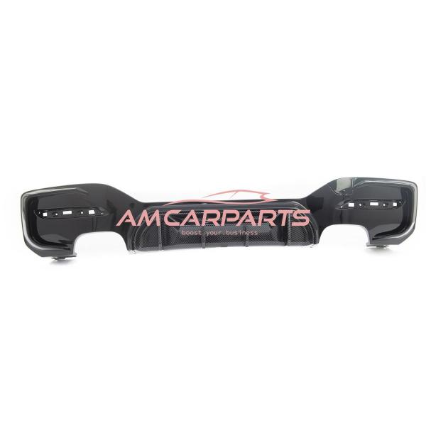 Upgrade Sport Design Heck Diffusor passend für BMW 1er F20 / F21 Facelift 15-19 Carbon-Optik / Hochglanz schwarz