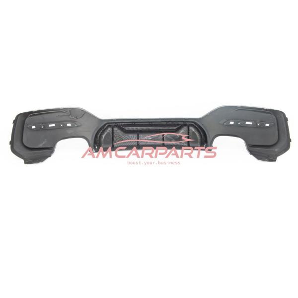 Upgrade Sport Design Heck Diffusor passend für BMW 1er F20 / F21 Facelift 15-19 Carbon-Optik / Hochglanz schwarz