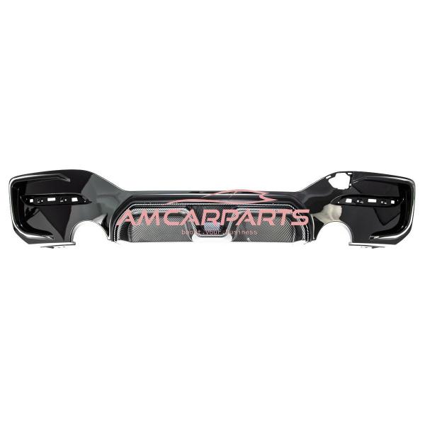 Upgrade Sport Design Heck Diffusor passend für BMW 1er F20 / F21 Facelift 15-19 Carbon-Optik / Hochglanz schwarz