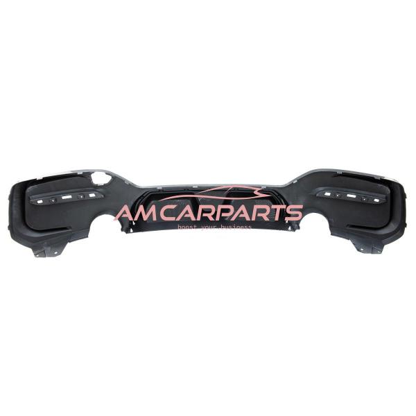 Upgrade Sport Design Heck Diffusor passend für BMW 1er F20 / F21 Facelift 15-19 Carbon-Optik / Hochglanz schwarz