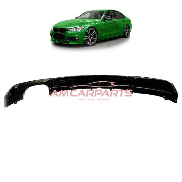 Upgrade Sport Design Heck Diffusor passend für BMW 3er F30 / F31 Limousine / Touring 11-18 Hochglanz schwarz