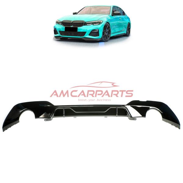 Upgrade Sport Design Heck Diffusor passend für BMW 3er G20 / G21 Limousine / Touring 19-22 Hochglanz schwarz