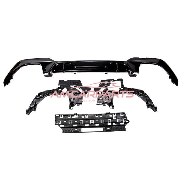 Upgrade Sport Design Heck Diffusor passend für BMW 3er G20 / G21 Limousine / Touring 19-22 Hochglanz schwarz