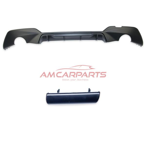 Upgrade Sport Design Heck Diffusor passend für BMW 3er G20 / G21 Vor-Facelift Limousine / Touring 18+ Matt schwarz