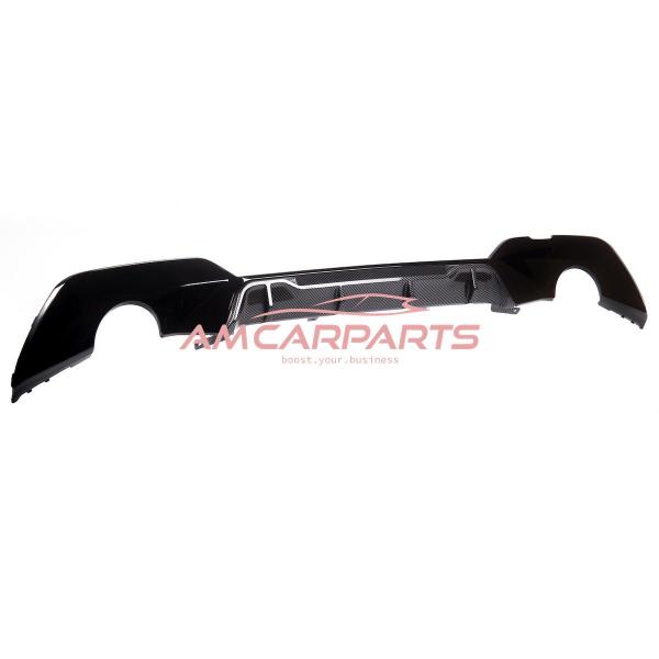 Upgrade Sport Design Heck Diffusor passend für BMW 3er G20 / G21 Vor-Facelift Limousine / Touring 18+ Hochglanz schwarz / Carbon-Optik
