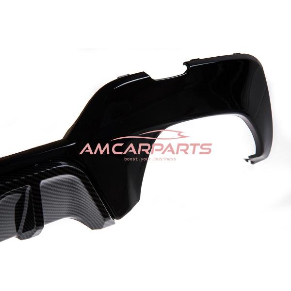 Upgrade Sport Design Heck Diffusor passend für BMW 3er G20 / G21 Vor-Facelift Limousine / Touring 18+ Hochglanz schwarz / Carbon-Optik