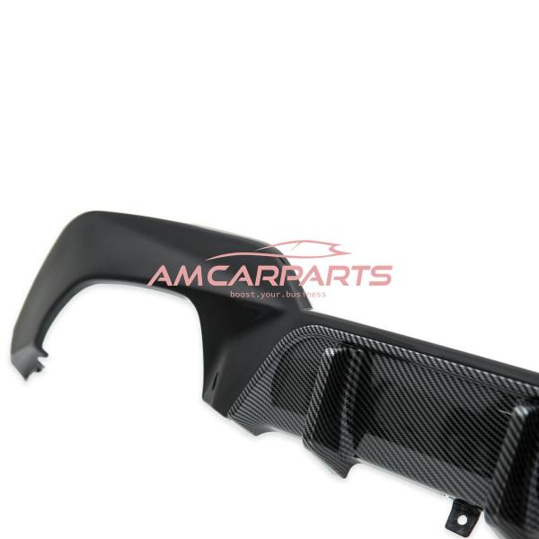Upgrade Sport Design Heck Diffusor passend für BMW 3er G20 / G21 Vor-Facelift Limousine / Touring 18+ Matt schwarz / Carbon-Optik