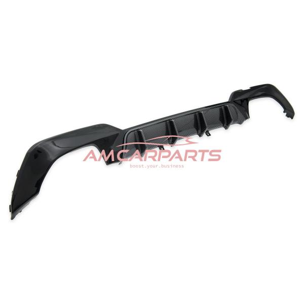 Upgrade Sport Design Heck Diffusor passend für BMW 3er G20 / G21 Vor-Facelift Limousine / Touring 18+ Matt schwarz / Carbon-Optik