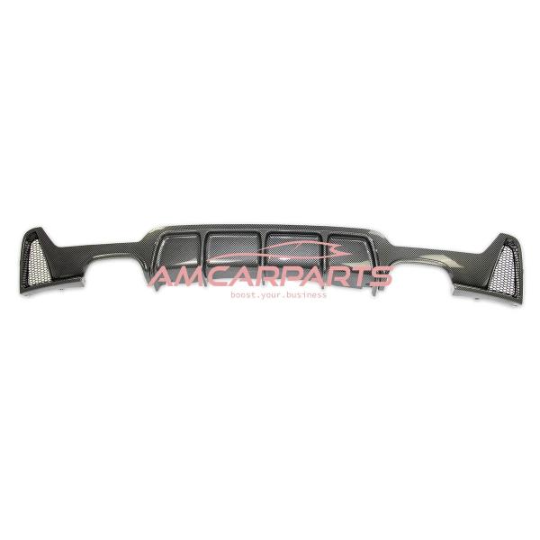 Upgrade Sport Design Heck Diffusor passend für BMW 4er F32 / F33 / F36 Coupe / Cabrio / Gran Coupe 13+ Carbon-Optik