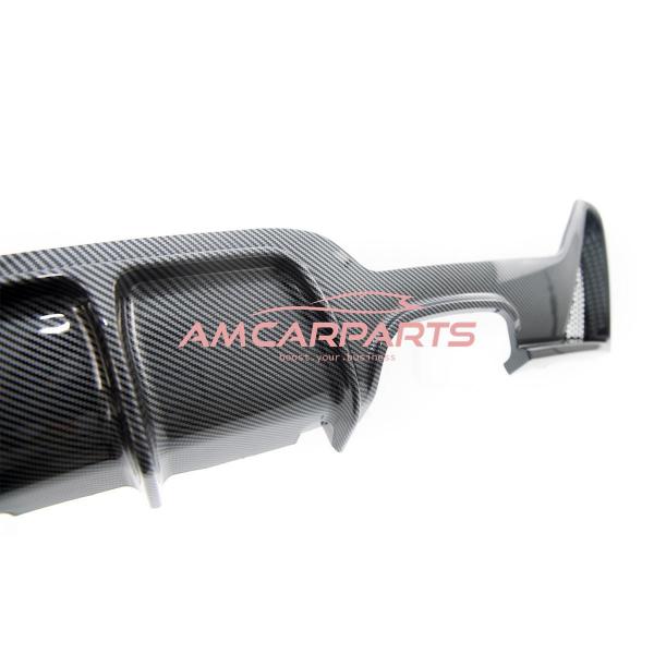 Upgrade Sport Design Heck Diffusor passend für BMW 4er F32 / F33 / F36 Coupe / Cabrio / Gran Coupe 13+ Carbon-Optik