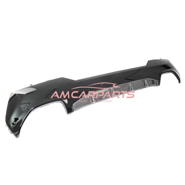 Upgrade Sport Design Heck Diffusor passend für BMW 4er G22 / G23 / G83 Coupe / Cabrio 20+ Carbon-Optik / Hochglanz schwarz