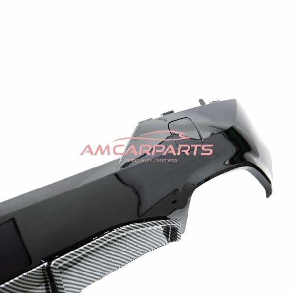 Upgrade Sport Design Heck Diffusor passend für BMW 4er G22 / G23 / G83 Coupe / Cabrio 20+ Carbon-Optik / Hochglanz schwarz