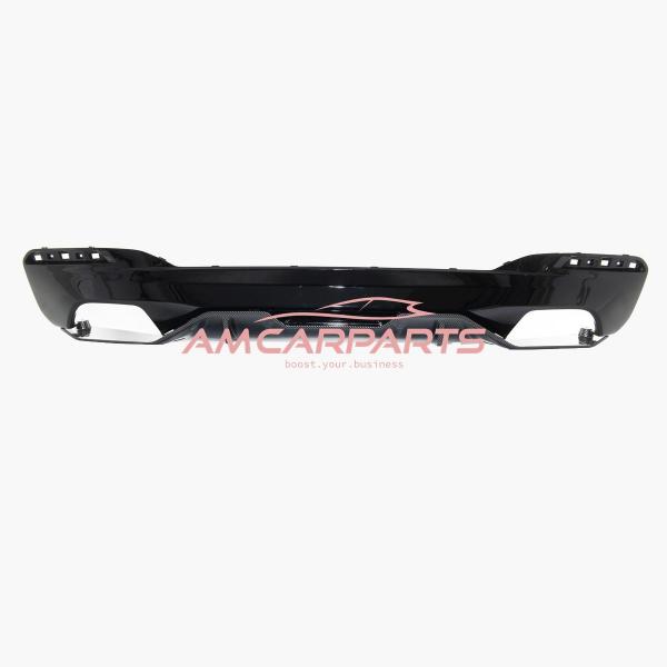 Upgrade Sport Design Heck Diffusor passend für BMW 5er G30 / G31 Vor-Facelift Limousine / Touring 16-20 Carbon-Optik / Hochglanz schwarz