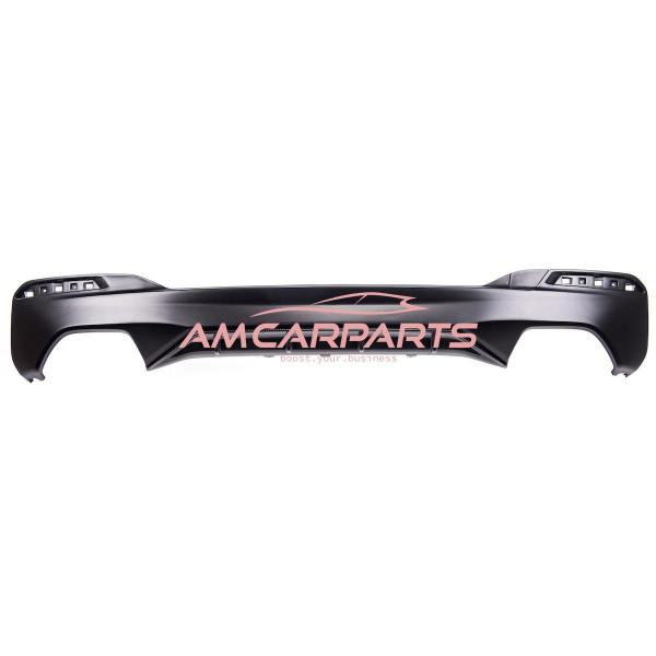 Upgrade Sport Design Heck Diffusor passend für BMW 5er G30 / G31 Vor-Facelift Limousine / Touring 16-20 Carbon-Optik / Matt schwarz