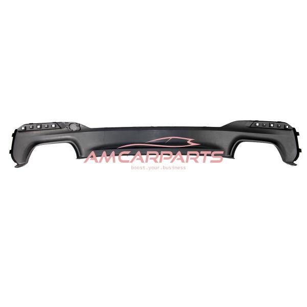 Upgrade Sport Design Heck Diffusor passend für BMW 5er G30 / G31 Limousine / Touring Vor-Facelift 16-20 Matt schwarz