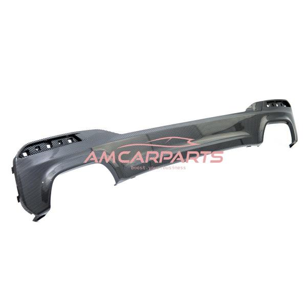 Upgrade Sport Design Heck Diffusor passend für BMW 5er G30 / G31 Limousine / Touring Vor-Facelift 16-20 Carbon-Optik