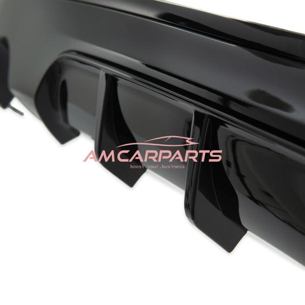 Upgrade Sport Design Heck Diffusor passend für BMW 2er F22 / F23 Coupe / Cabrio 14-21 Hochglanz schwarz