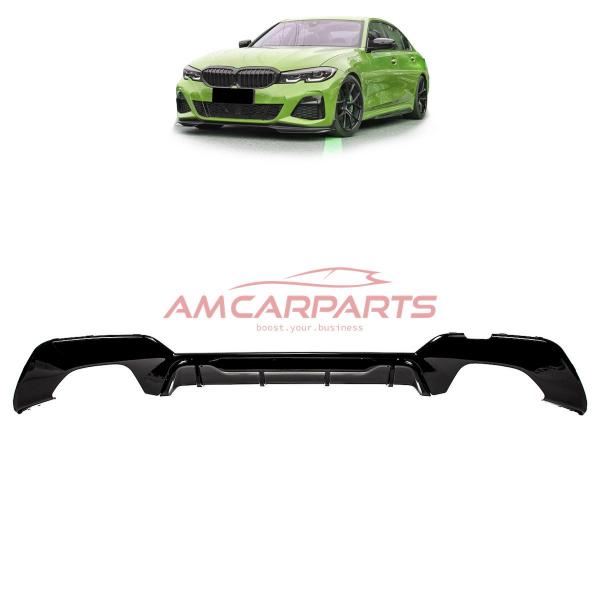 Upgrade Sport Design Heck Diffusor passend für BMW 3er G20 / G21 Limousine / Touring 18+ Hochglanz schwarz