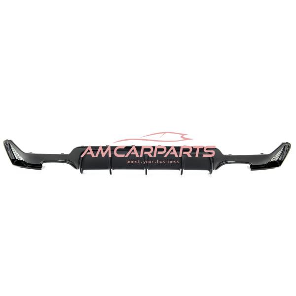 Upgrade Sport Design Heck Diffusor passend für BMW 4er F32 / F33 / F36 Coupe / Cabrio / Gran Coupe 13+ Hochglanz schwarz
