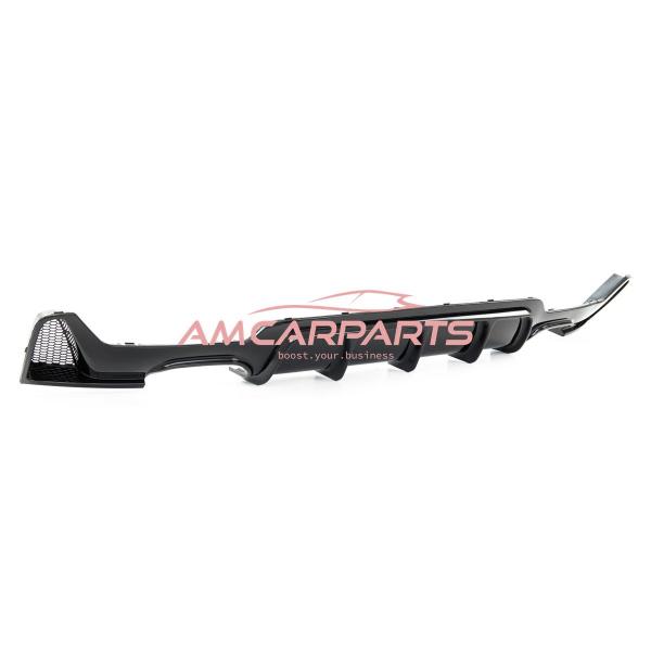 Upgrade Sport Design Heck Diffusor passend für BMW 4er F32 / F33 / F36 Coupe / Cabrio / Gran Coupe 13+ Hochglanz schwarz