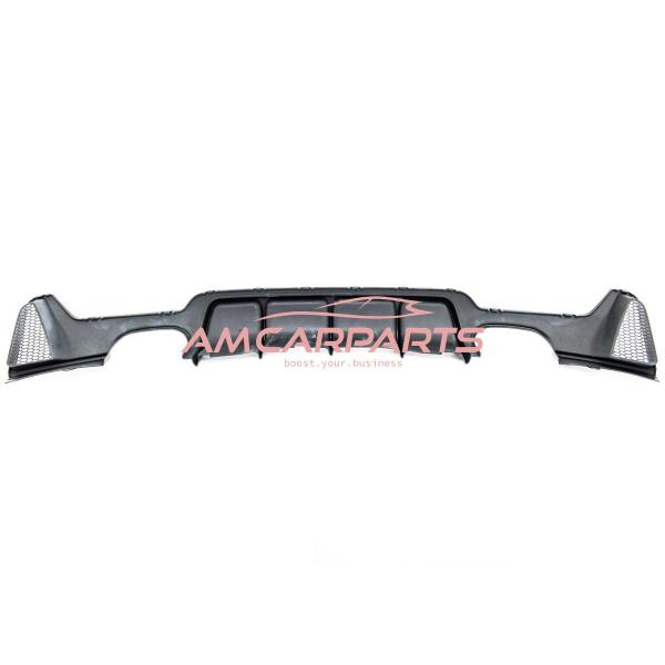 Upgrade Sport Design Heck Diffusor passend für BMW 4er F32 / F33 / F36 Coupe / Cabrio / Gran Coupe 13+ Hochglanz schwarz