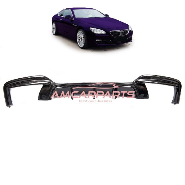 Upgrade Sport Design Heck Diffusor passend für BMW 6er F12 / F13 / F06 Cabrio / Coupe / Gran Coupe 11-18 Echt-Carbon