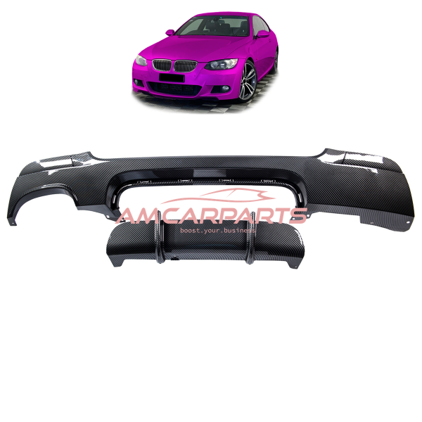 Upgrade Sport Design Heck Diffusor passend für BMW 3er E92 / E93 Coupe / Cabrio 06-13 Carbon-Optik