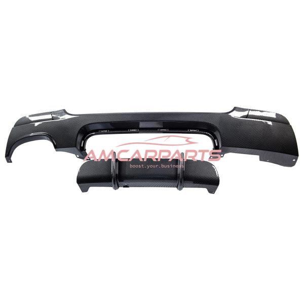 Upgrade Sport Design Heck Diffusor passend für BMW 3er E92 / E93 Coupe / Cabrio 06-13 Carbon-Optik