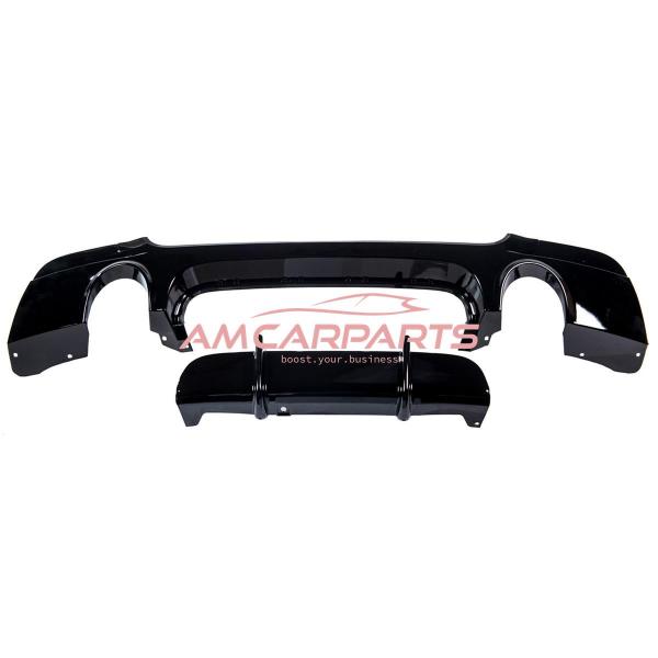 Upgrade Sport Design Heck Diffusor passend für BMW 3er E92 / E93 Coupe / Cabrio 06-13 Hochglanz schwarz