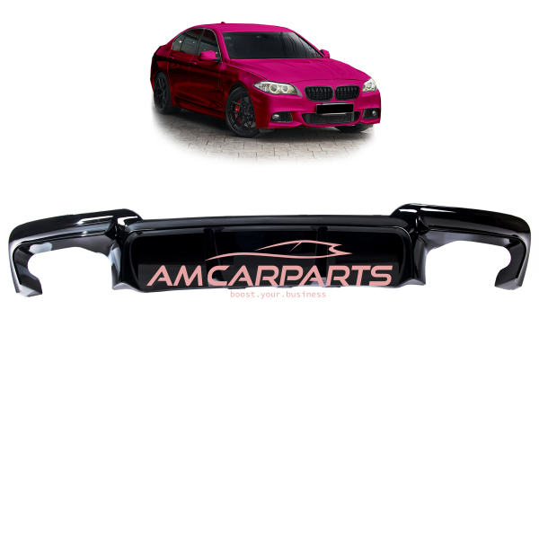 Upgrade Sport Design Heck Diffusor passend für BMW 5er F10 / F11 Limousine / Touring 09-16 Hochglanz schwarz