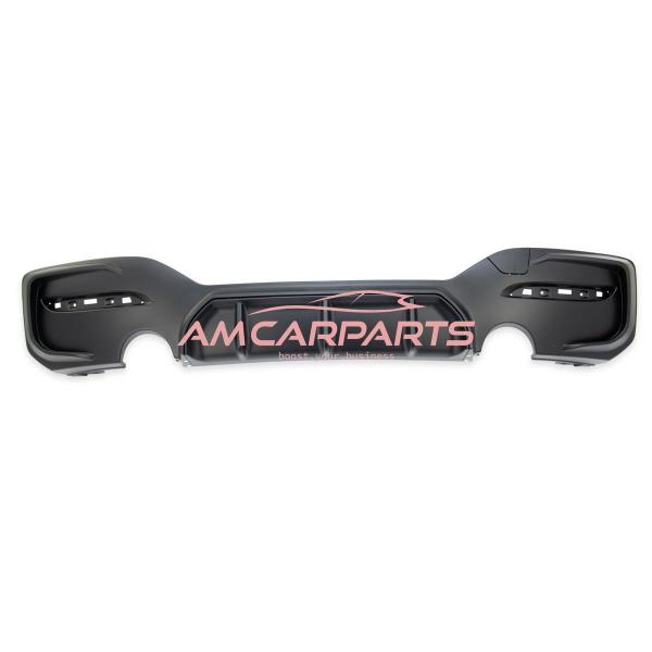 Upgrade Sport Design Heck Diffusor passend für BMW 1er F20 / F21 Facelift 15-19 Matt schwarz