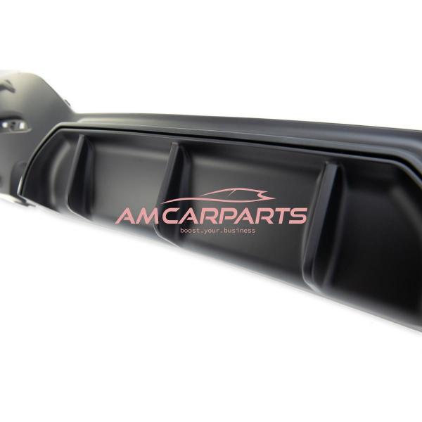 Upgrade Sport Design Heck Diffusor passend für BMW 1er F20 / F21 Facelift 15-19 Matt schwarz